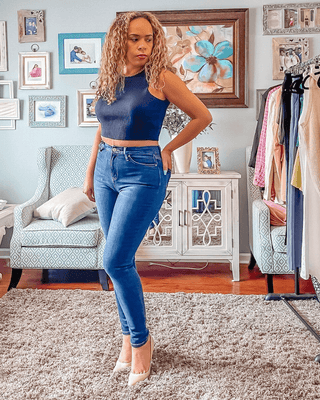 YMI High Waist Curvy Fit Dark Wash Jeans