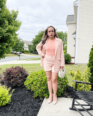 Luciana’s Peach Blush Bermuda High Waist Women’s Shorts