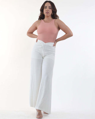 Renata’s White Linen Blend Wide Leg Women’s Pants