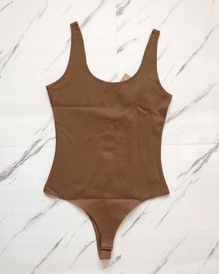 Taupe women’s bodysuit for working women