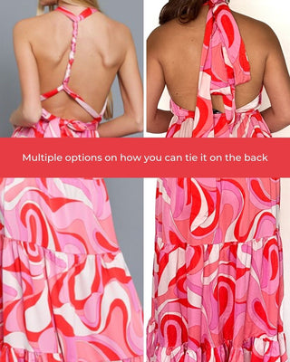 Women’s Coral, Pink Flowy Maxi Dress