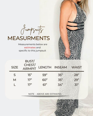 Chiffon Print Black and White Women Jumpsuit