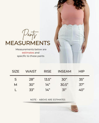 Natalia’s Ivory High Waisted Wide-Leg Women’s Pants/Slacks