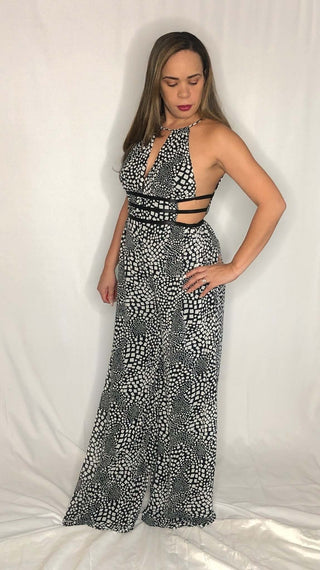 Chiffon Print Jumpsuit - Bossy Fashion Boutique